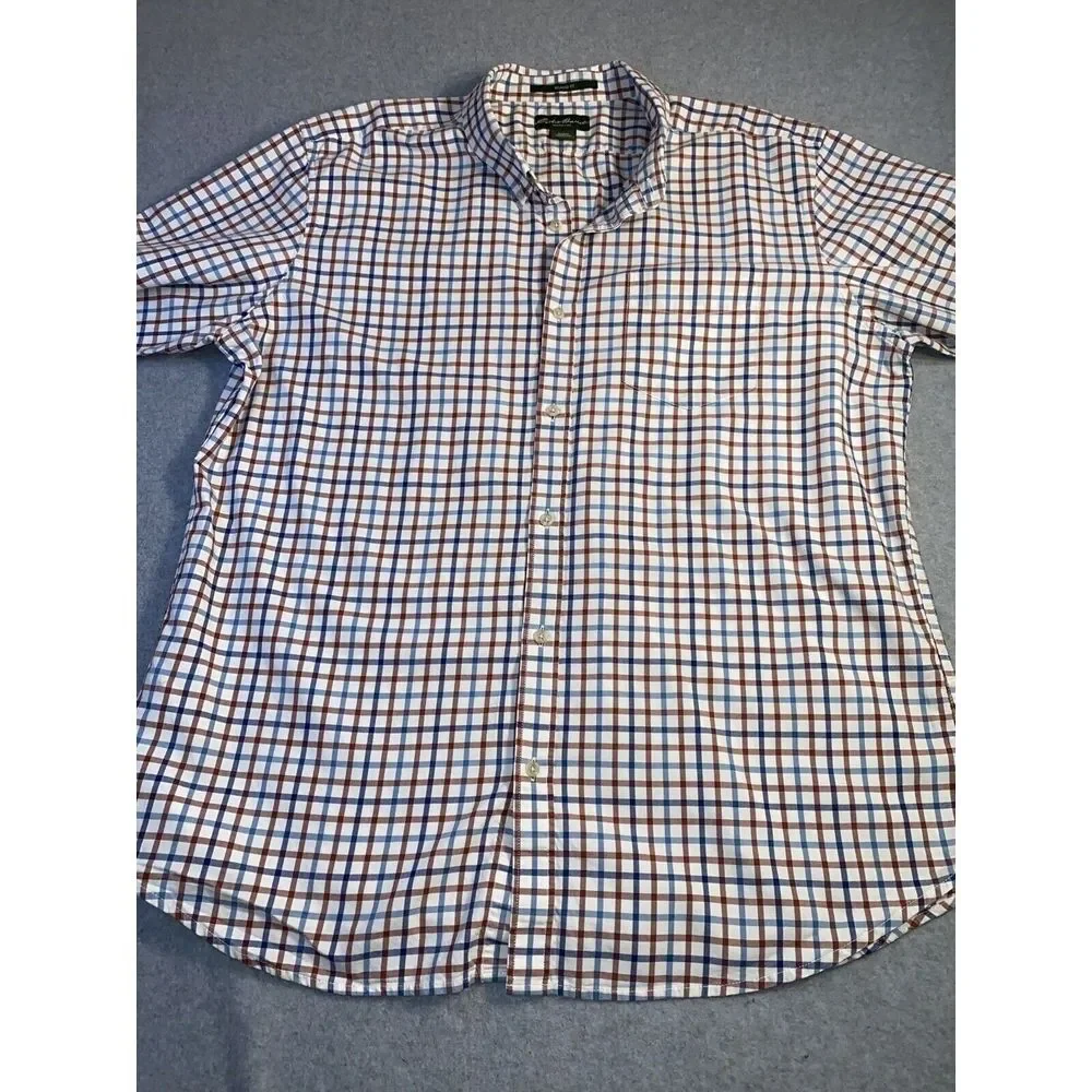 Eddie Bauer Shirt Mens XL Multi Plaid‎ Long Sleeve Button Down Cotton